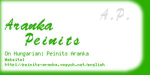 aranka peinits business card